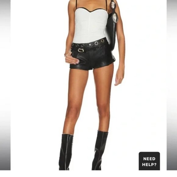 One Teaspoon - BLACK HEARTBREAK HOTEL LEATHER BANDITS - 30 - Picture 3 of 10